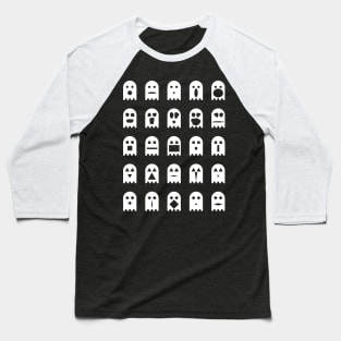 Halloween Ghost Emoticons Baseball T-Shirt